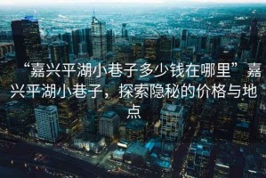“嘉興平湖小巷子多少錢在哪里”嘉興平湖小巷子，探索隱秘的價(jià)格與地點(diǎn)