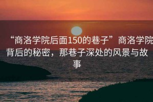 “商洛學(xué)院后面150的巷子”商洛學(xué)院背后的秘密，那巷子深處的風(fēng)景與故事