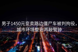 男子1450元變賣路邊僵尸車被判拘役，城市環(huán)境整治再敲警鐘