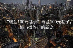 “瑞金100元巷子”瑞金100元巷子，城市微旅行的新寵