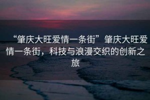 “肇慶大旺愛情一條街”肇慶大旺愛情一條街，科技與浪漫交織的創(chuàng)新之旅