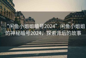 “閑魚小姐姐暗號2024”閑魚小姐姐的神秘暗號2024，探索背后的故事