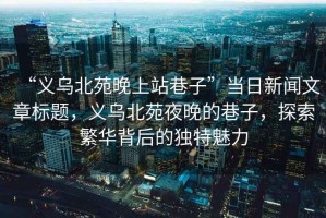 “義烏北苑晚上站巷子”當(dāng)日新聞文章標(biāo)題，義烏北苑夜晚的巷子，探索繁華背后的獨(dú)特魅力