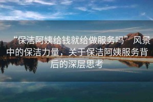 “保潔阿姨給錢就給做服務(wù)嗎”風(fēng)景中的保潔力量，關(guān)于保潔阿姨服務(wù)背后的深層思考