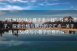 “株洲150塊小巷子多少錢”株洲小巷子，探索價(jià)格與魅力的交匯點(diǎn)—關(guān)于株洲150塊與小巷子價(jià)格的探討