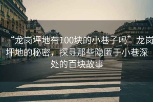 “龍崗坪地有100塊的小巷子嗎”龍崗坪地的秘密，探尋那些隱匿于小巷深處的百塊故事