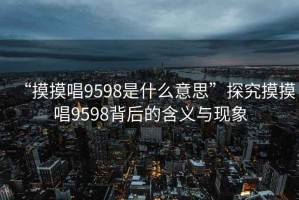 “摸摸唱9598是什么意思”探究摸摸唱9598背后的含義與現(xiàn)象