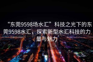 “東莞9598場水匯”科技之光下的東莞9598水匯，探索新型水匯科技的力量與魅力