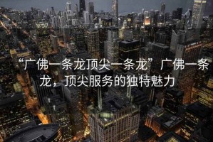 “廣佛一條龍頂尖一條龍”廣佛一條龍，頂尖服務(wù)的獨(dú)特魅力