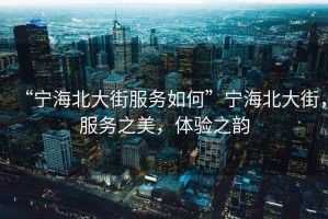 “寧海北大街服務(wù)如何”寧海北大街，服務(wù)之美，體驗(yàn)之韻