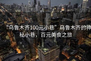 “烏魯木齊100元小巷”烏魯木齊的神秘小巷，百元美食之旅