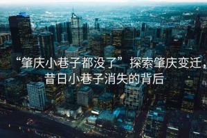 “肇慶小巷子都沒了”探索肇慶變遷，昔日小巷子消失的背后