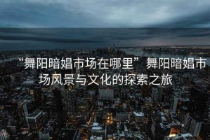 “舞陽(yáng)暗娼市場(chǎng)在哪里”舞陽(yáng)暗娼市場(chǎng)風(fēng)景與文化的探索之旅