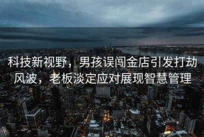 科技新視野，男孩誤闖金店引發(fā)打劫風(fēng)波，老板淡定應(yīng)對(duì)展現(xiàn)智慧管理