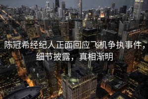 陳冠希經(jīng)紀(jì)人正面回應(yīng)飛機(jī)爭(zhēng)執(zhí)事件，細(xì)節(jié)披露，真相漸明