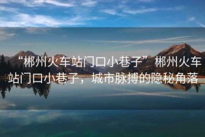 “郴州火車站門口小巷子”郴州火車站門口小巷子，城市脈搏的隱秘角落