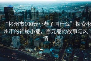“彬州市100元小巷子叫什么”探索彬州市的神秘小巷，百元巷的故事與風情