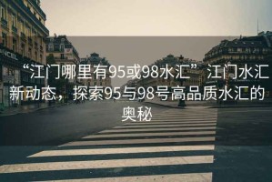 “江門哪里有95或98水匯”江門水匯新動態(tài)，探索95與98號高品質(zhì)水匯的奧秘