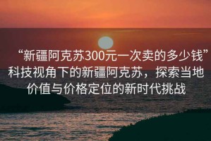 “新疆阿克蘇300元一次賣的多少錢”科技視角下的新疆阿克蘇，探索當(dāng)?shù)貎r(jià)值與價(jià)格定位的新時(shí)代挑戰(zhàn)