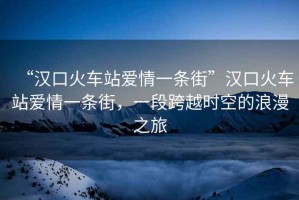 “漢口火車站愛情一條街”漢口火車站愛情一條街，一段跨越時空的浪漫之旅