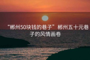 “郴州50塊錢的巷子”郴州五十元巷子的風(fēng)情畫卷
