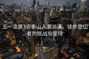 五一凌晨3點泰山人潮洶涌，徒步登山者的挑戰(zhàn)與堅持