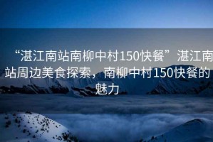 “湛江南站南柳中村150快餐”湛江南站周邊美食探索，南柳中村150快餐的魅力