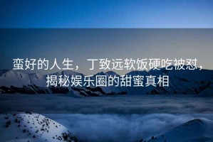 蠻好的人生，丁致遠(yuǎn)軟飯硬吃被懟，揭秘娛樂(lè)圈的甜蜜真相