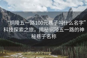 “銅陵五一路100元巷子叫什么名字”科技探索之旅，揭秘銅陵五一路的神秘巷子名稱(chēng)