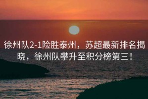 徐州隊(duì)2-1險(xiǎn)勝泰州，蘇超最新排名揭曉，徐州隊(duì)攀升至積分榜第三！