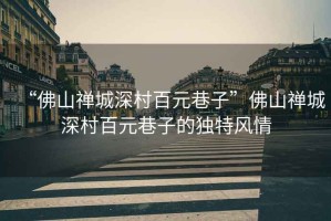 “佛山禪城深村百元巷子”佛山禪城深村百元巷子的獨(dú)特風(fēng)情