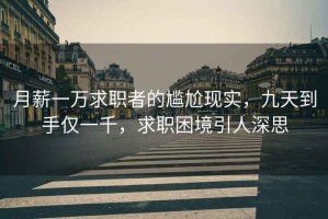 月薪一萬求職者的尷尬現(xiàn)實(shí)，九天到手僅一千，求職困境引人深思
