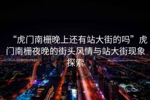 “虎門南柵晚上還有站大街的嗎”虎門南柵夜晚的街頭風(fēng)情與站大街現(xiàn)象探索