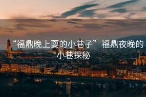 “福鼎晚上耍的小巷子”福鼎夜晚的小巷探秘