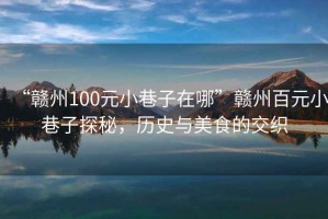 “贛州100元小巷子在哪”贛州百元小巷子探秘，歷史與美食的交織