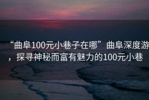 “曲阜100元小巷子在哪”曲阜深度游，探尋神秘而富有魅力的100元小巷