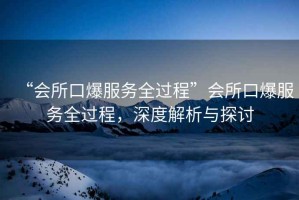 “會所口爆服務(wù)全過程”會所口爆服務(wù)全過程，深度解析與探討