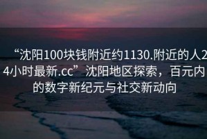 “沈陽100塊錢附近約1130.附近的人24小時最新.cc”沈陽地區(qū)探索，百元內(nèi)的數(shù)字新紀(jì)元與社交新動向