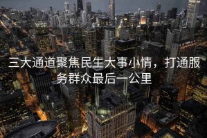 三大通道聚焦民生大事小情，打通服務(wù)群眾最后一公里