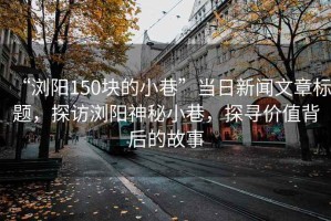 “瀏陽150塊的小巷”當(dāng)日新聞文章標(biāo)題，探訪瀏陽神秘小巷，探尋價值背后的故事