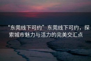 “東莞線下可約”東莞線下可約，探索城市魅力與活力的完美交匯點