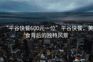 “平谷快餐600元一位”平谷快餐，美食背后的獨(dú)特風(fēng)景