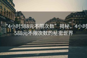 “4小時588元不限次數(shù)”揭秘，4小時588元不限次數(shù)的秘密世界