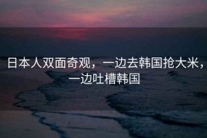 日本人雙面奇觀，一邊去韓國搶大米，一邊吐槽韓國