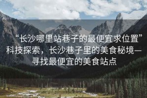 “長沙哪里站巷子的最便宜求位置”科技探索，長沙巷子里的美食秘境—尋找最便宜的美食站點