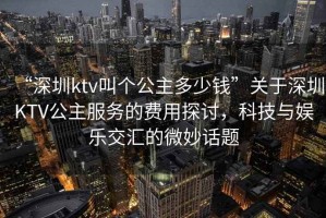 “深圳ktv叫個(gè)公主多少錢(qián)”關(guān)于深圳KTV公主服務(wù)的費(fèi)用探討，科技與娛樂(lè)交匯的微妙話題