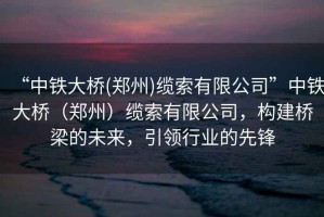 “中鐵大橋(鄭州)纜索有限公司”中鐵大橋（鄭州）纜索有限公司，構(gòu)建橋梁的未來，引領(lǐng)行業(yè)的先鋒