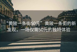 “黃陂一條街50元”黃陂一條街的新發(fā)現(xiàn)，一場僅需50元的獨(dú)特體驗(yàn)