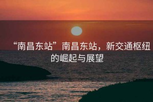 “南昌東站”南昌東站，新交通樞紐的崛起與展望