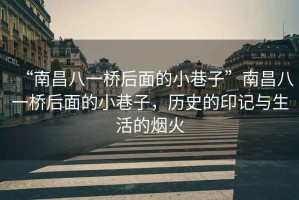 “南昌八一橋后面的小巷子”南昌八一橋后面的小巷子，歷史的印記與生活的煙火